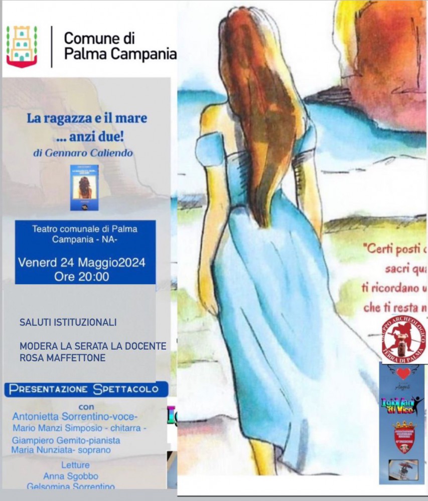 "La ragazza e il mare... Anzi due" di Gennaro Caliendo arriva a Palma Campania il 24 maggio