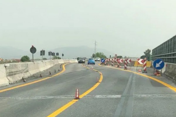 Statale 268, lavori al viadotto 'Zingariello': chiuso un tratto della superstrada