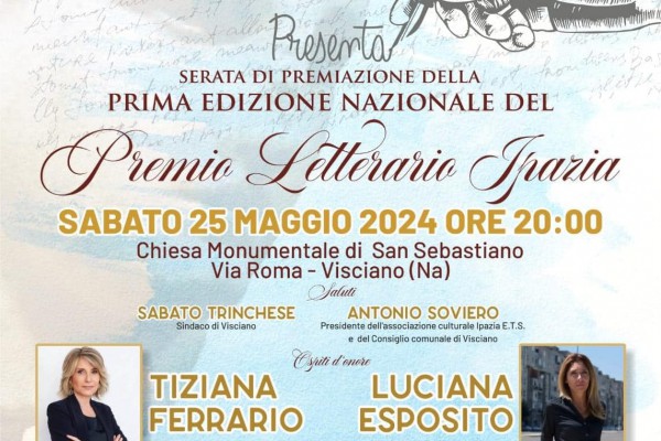 Il concorso letterario nazionale di Ipazia. A Visciano la serata finale di premiazione. Tanti ospiti e sorprese