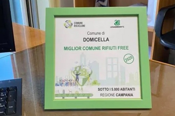 Domicella primo tra i centri 'ricicloni' in Campania con il 93,4% di raccolta differenziata