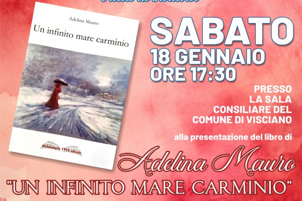 "Un infinito mare carminio" approda a Visciano: la presentazione del libro di Adelina Mauro il 18 gennaio