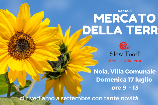 Mercato della Terra Slow Food, domenica 17 luglio in Villa Comunale a Nola