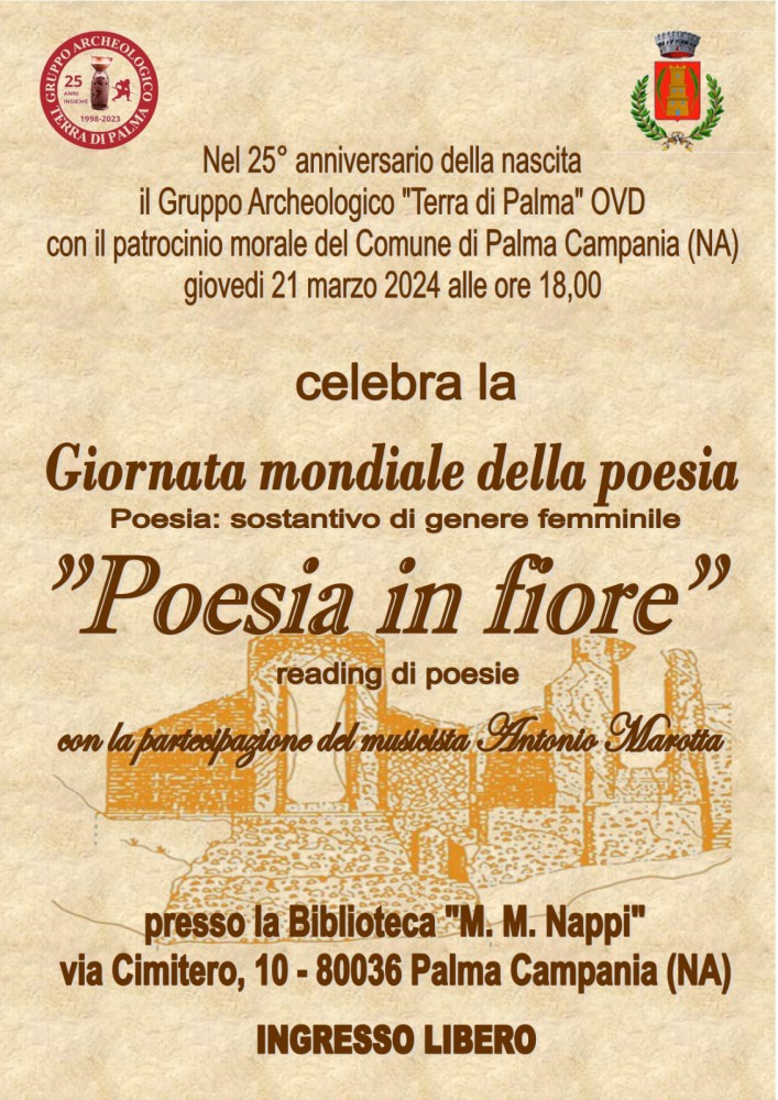 Il Gruppo Archeologico "Terra di Palma" celebra la Poesia