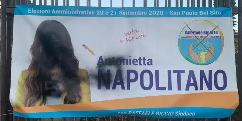 San Paolo Bel Sito, striscioni elettorali vandalizzati da ignoti