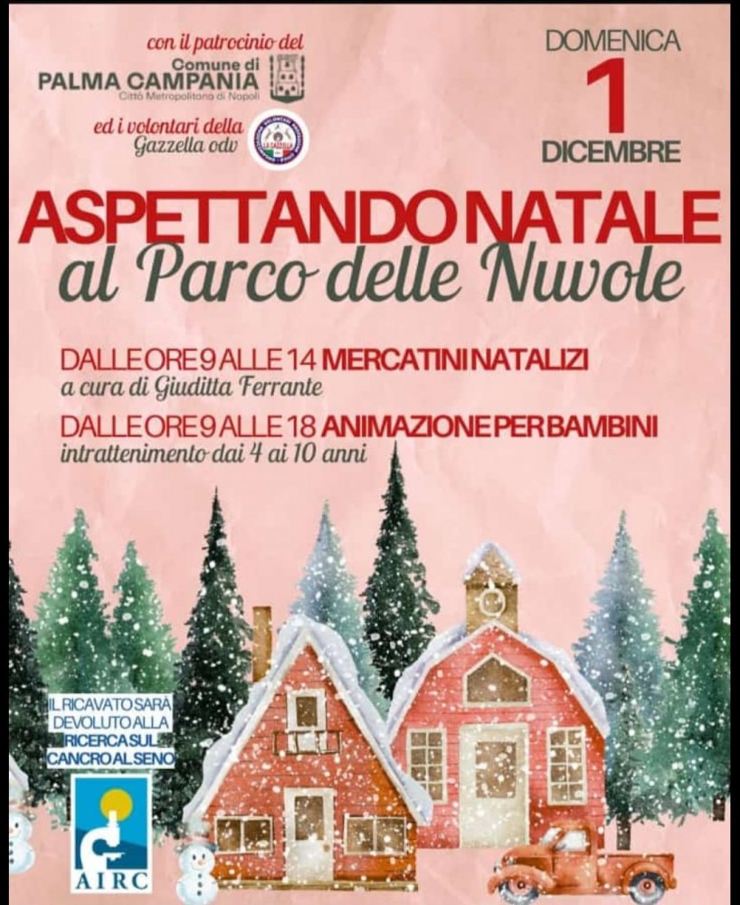 Aspettando Natale al Parco delle Nuvole: il 1 dicembre spazio a mercatini e animazione per bambini