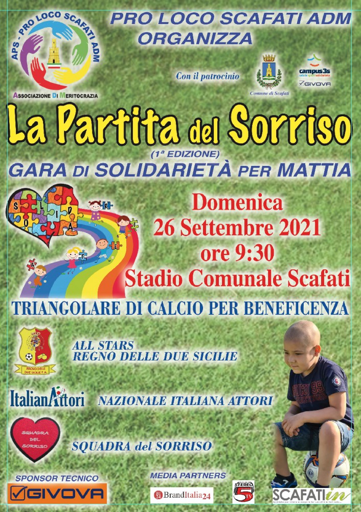 La Partita del Sorriso per Mattia: a Scafati un calcio alla Leucemia