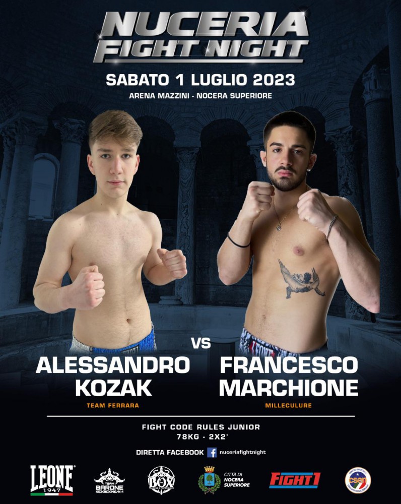 Kozak protagonista al Nuceria Fight Night: l'allievo del Team Ferrara sogna la consacrazione