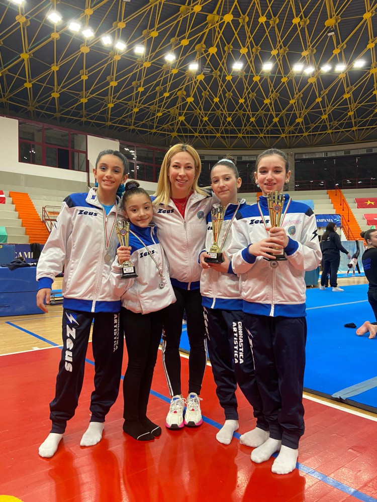 Pioggia di medaglie per la Gym Energy al campionato italiano di ginnastica artistica: la società di San Gennaro Vesuviano vola sempre più in alto