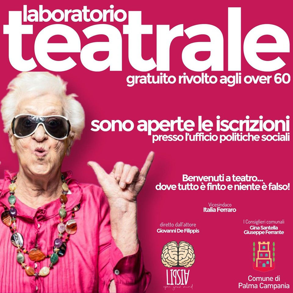 Palma Campania, aperte le iscrizioni al Laboratorio Teatrale gratuito per Over 60