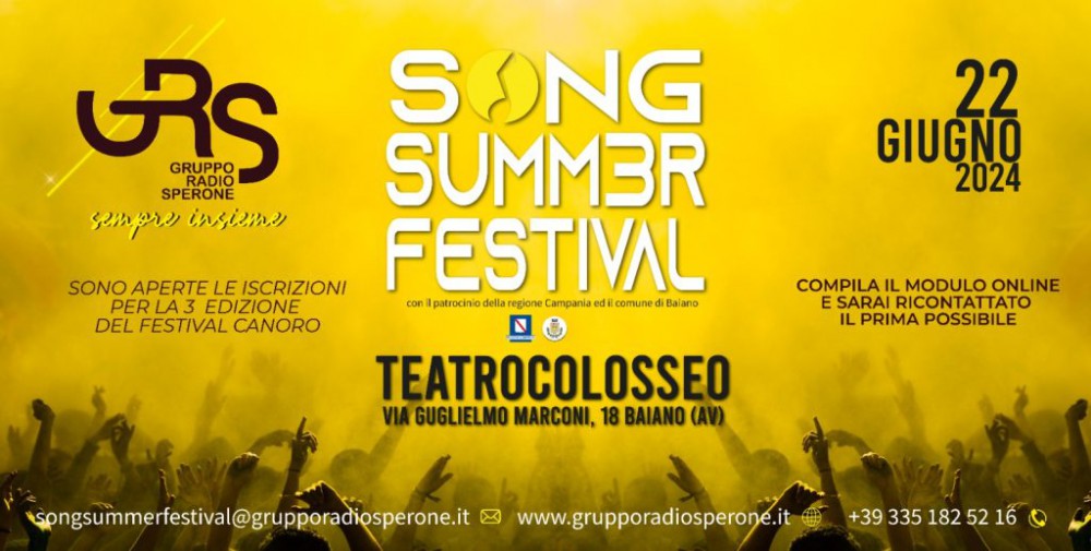 GRANDE SUCCESSO PER IL SONG SUMMER FESTIVAL 2024 DI GRUPPO RADIO SPERONE