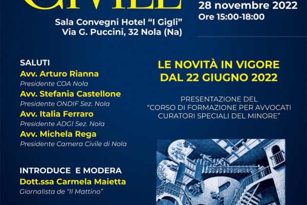 Presentato a Nola un Corso per Avvocati Curatori Speciali del minore