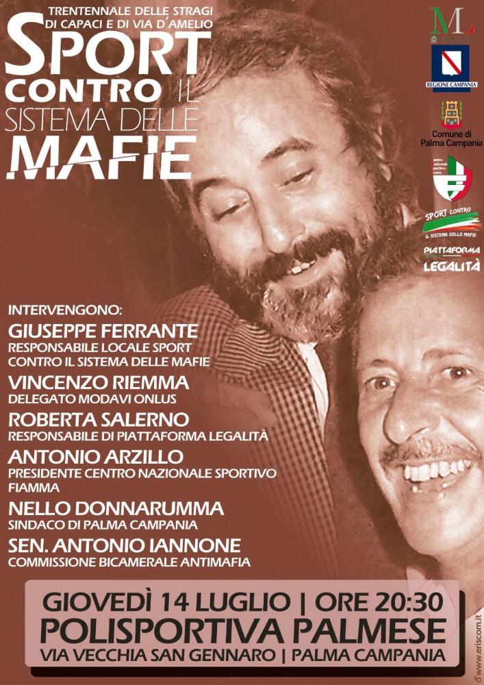 Sport contro il sistema delle mafie: a Palma Campania l'edizione dedicata a Falcone e Borsellino