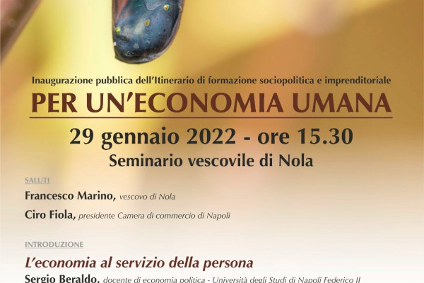 Per un'economia umana. Il vescovo Domenico Sorrentino dà il via all'Itinerario di formazione sociopolitica e imprenditoriale della diocesi di Nola