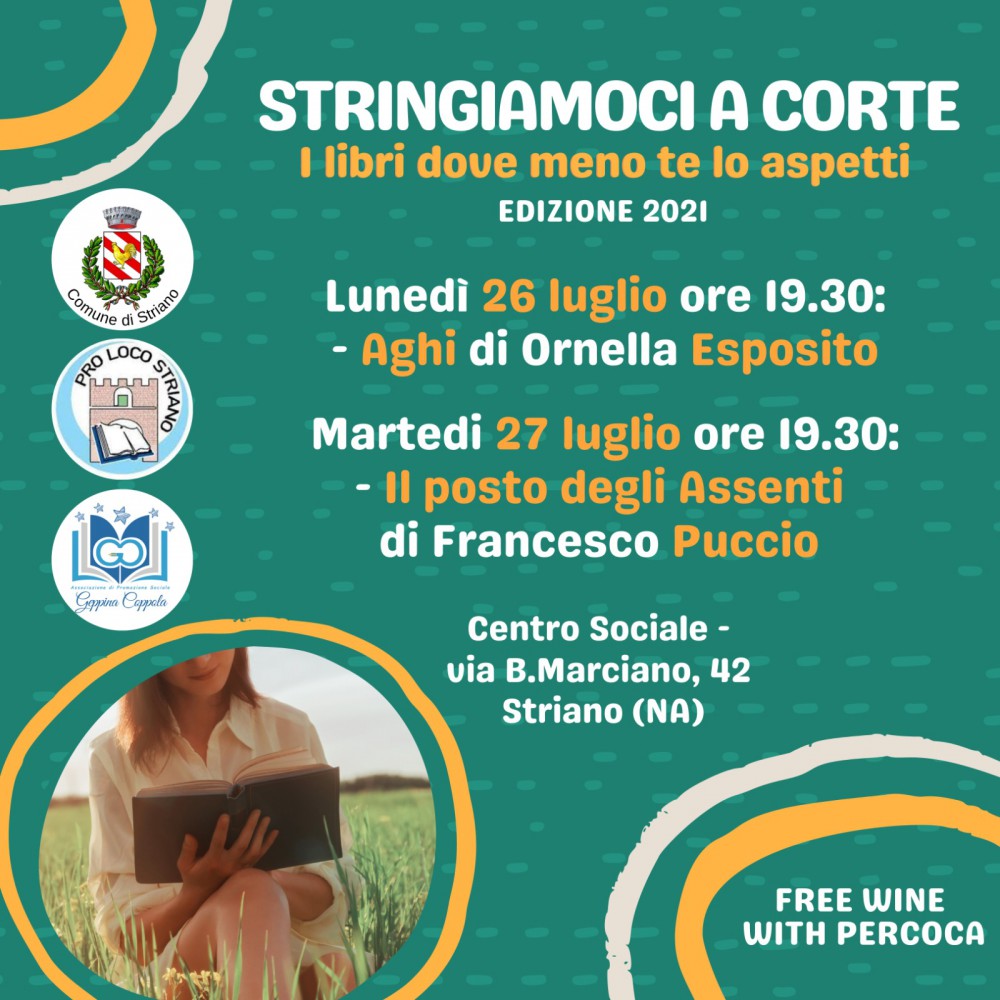 A Striano torna “Stringiamoci a corte” con i libri di Ornella Esposito e Francesco Puccio