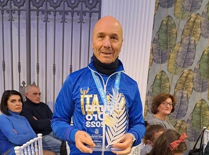 L'atleta Biagio Giannone in testa alle gare di marcia. Un anno di successi che si conclude con l'assegnazione della Palma d'Oro